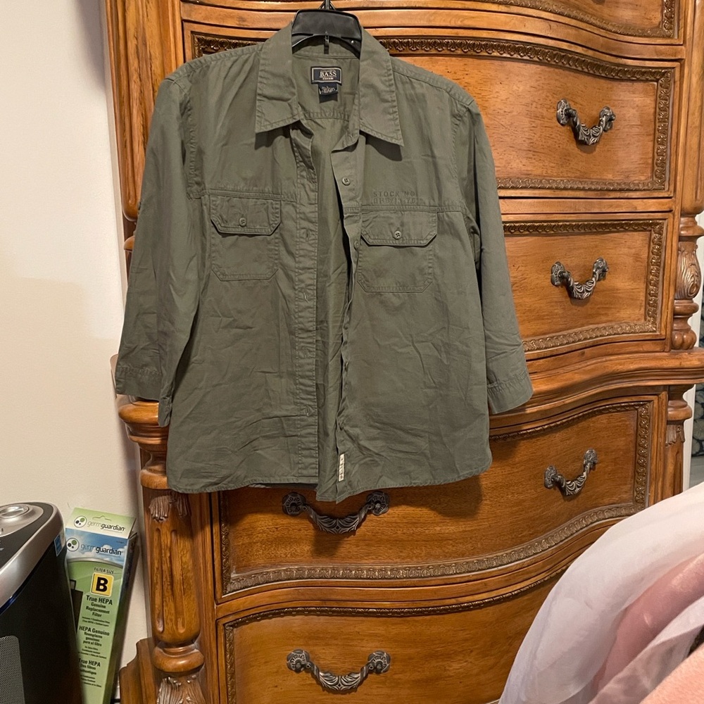 Bass Olive Military Field Shirt